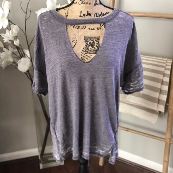 Free People Tops - Free People Distressed oversized tee